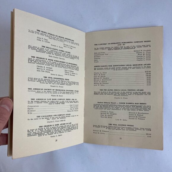 Vintage 1950 University of North Dakota Spring Commencement Program Book UND - Picture 9 of 10